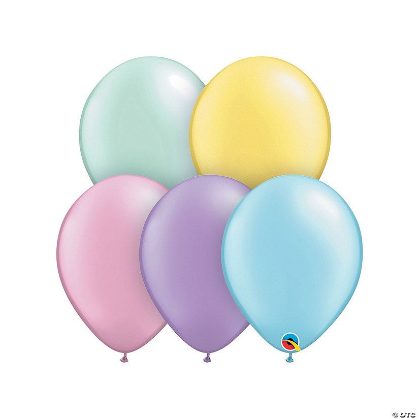 Bulk 50 Pc. Qualatex Pastel Pearl 11" Latex Balloon Assortment | Oriental Trading Company