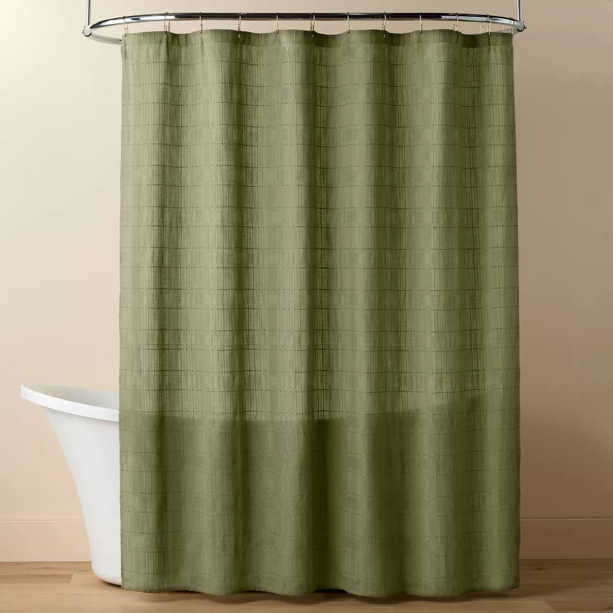 Square Pattern Shower Curtain Washed Green - Hearth & Hand™ with Magnolia | Target