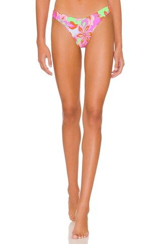 Luli Fama Seamless Reversible High Leg Bikini Bottom in Vivi Il Momento from Revolve.com | Revolve Clothing (Global)