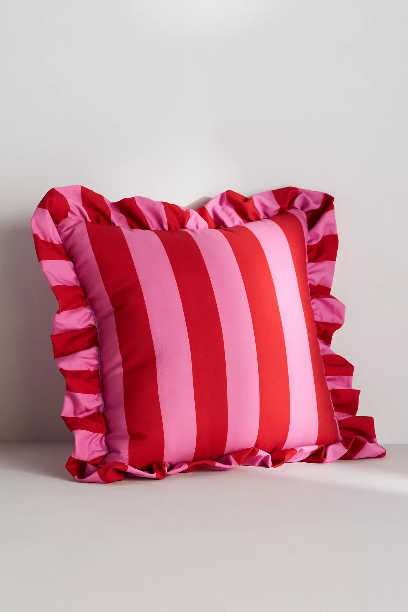 Maeve by Anthropologie Striped Ruffle Indoor/Outdoor Pillow | Anthropologie (US)