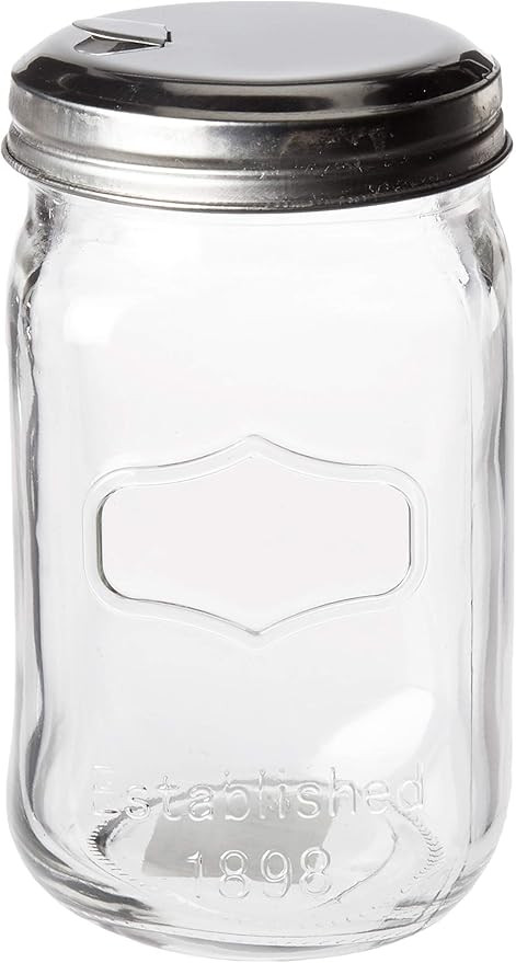 Circleware Yorkshire Mason Sugar Jar Glass Canister with Metal Lid Home Kitchen Glassware Food Pr... | Amazon (US)