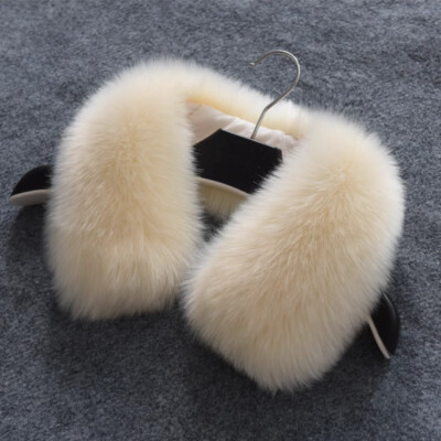 Replacement Faux Fur Collar Unisex Fluffy Neck Scarf Coat Warmer Accessory | eBay US