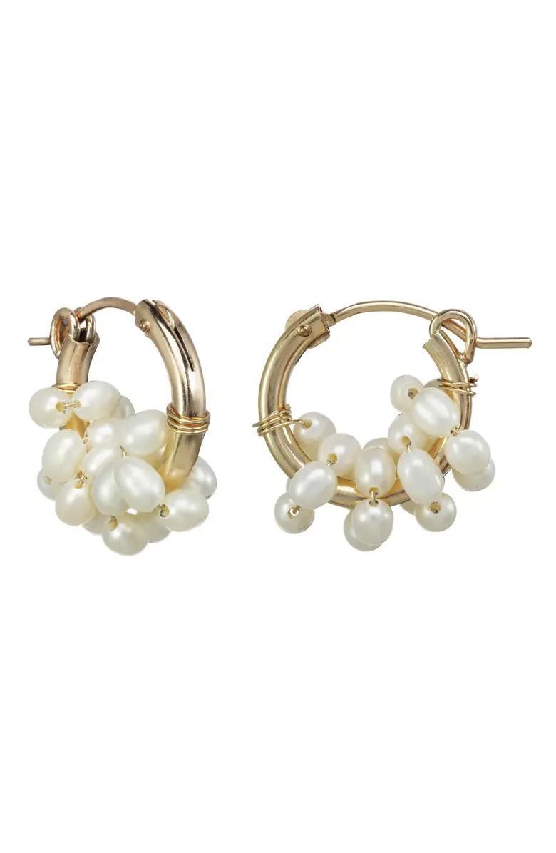 KOZAKH Areese Pearl Cluster Hoop Earrings | Nordstrom | Nordstrom