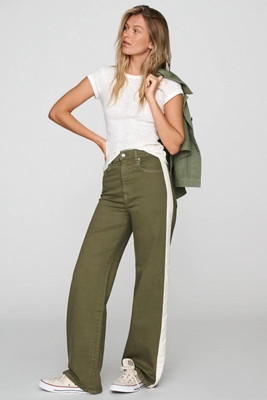 Column Track High-Rise Wide-Leg Jeans | Anthropologie (US)