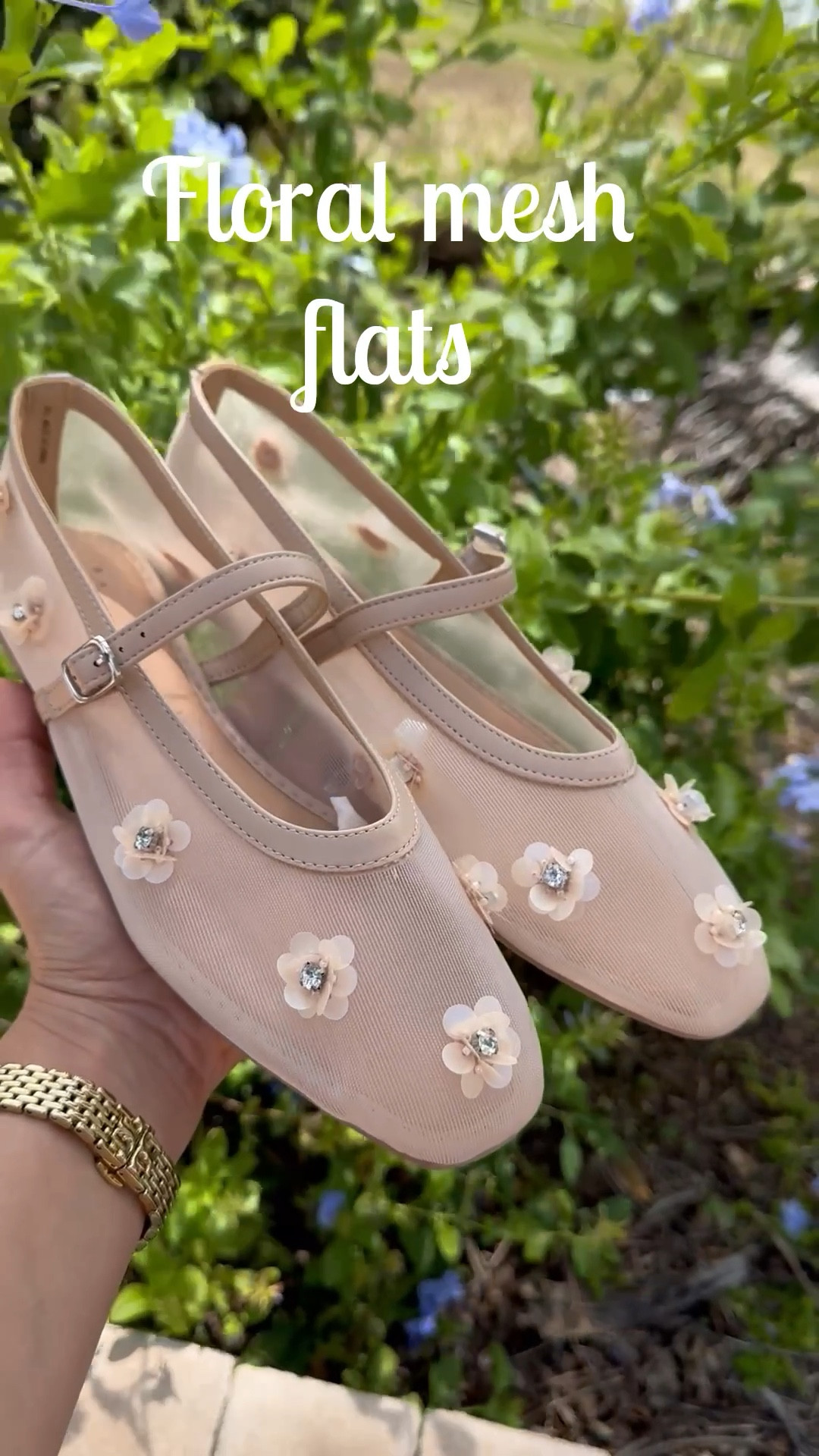 Rhinestone floral mesh balet flats 

#LTKSeasonal #LTKSpringSale #LTKShoeCrush