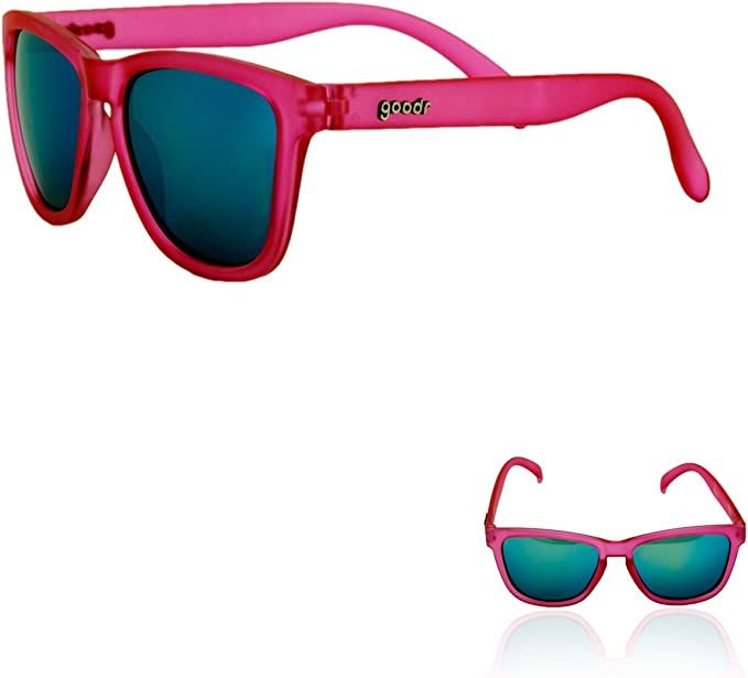 goodr OG Sunglasses (no slip, no bounce, all polarized) (Flamingos On A Booze Cruise, Teal) | Amazon (US)