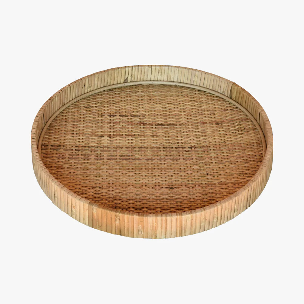 Cayman Round Rattan Tray | Dear Keaton