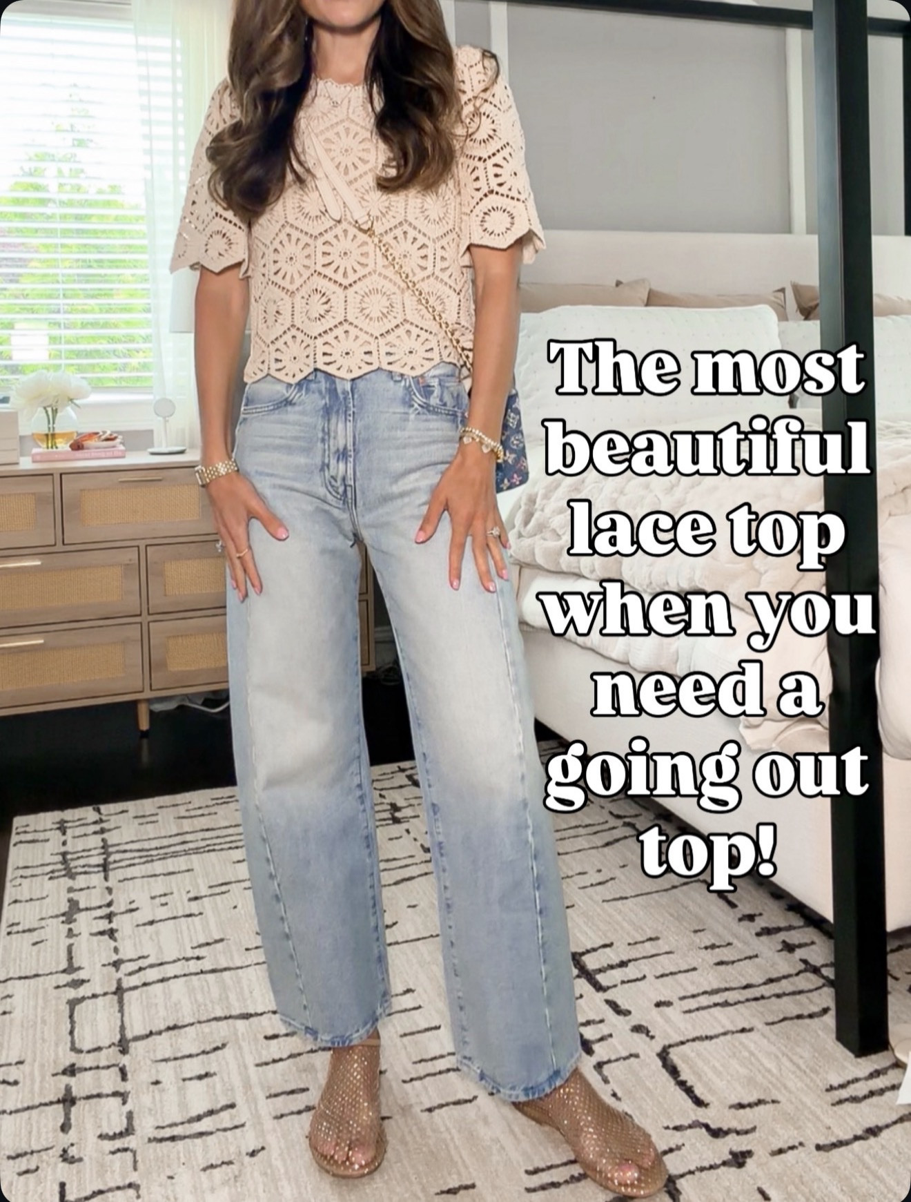 The prettiest lace top for date nights, girls’ nights, and everything in between 🤍🔗⬇️ wearing size xs and 24 jeans

#LTKmomlife #LTKSeasonal #LTKOver40