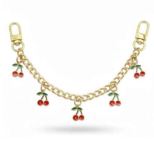 YOYBSPVN Red Small Cherry Charm Chain Purse Charms for Handbags Bag Charm For Tote Bags Gifts For Daughter Bridemaid Bestie | Amazon (US)