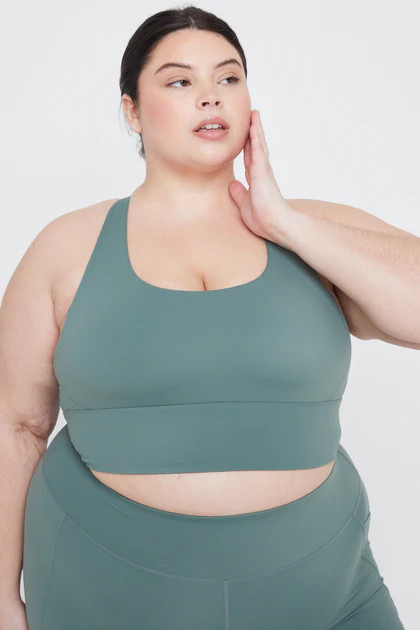 SKINLUXE TANK SPORTS BRA - LEAF GREEN | TALA (UK)