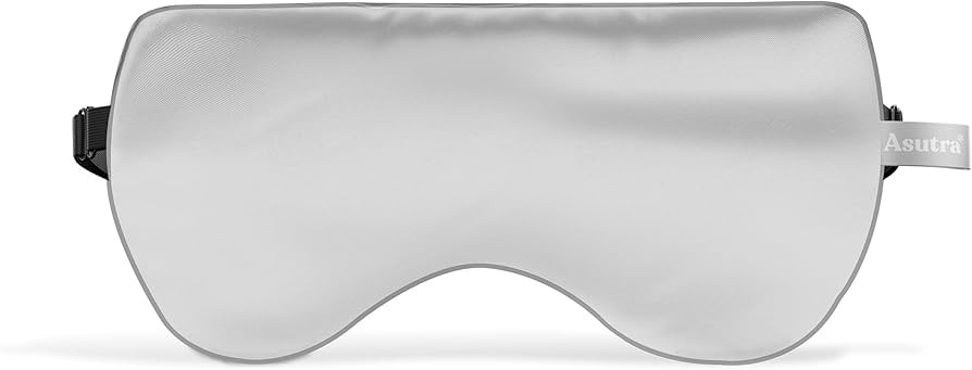 ASUTRA Silk Eye Pillow for Sleep, Silver | Filled w/Lavender & Flax Seeds | Weighted | Meditation... | Amazon (US)