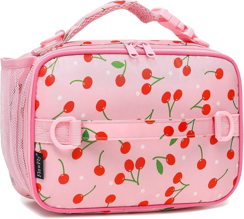 FlowFly Kids Lunch Bag, Durable Insulated School Lunch Box with Shoulder Strap and Bottle Holder,... | Amazon (US)
