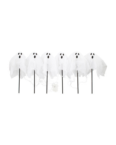 Set Of Six Flying Ghosts Pathway Lights | Halloween | Marshalls | Marshalls