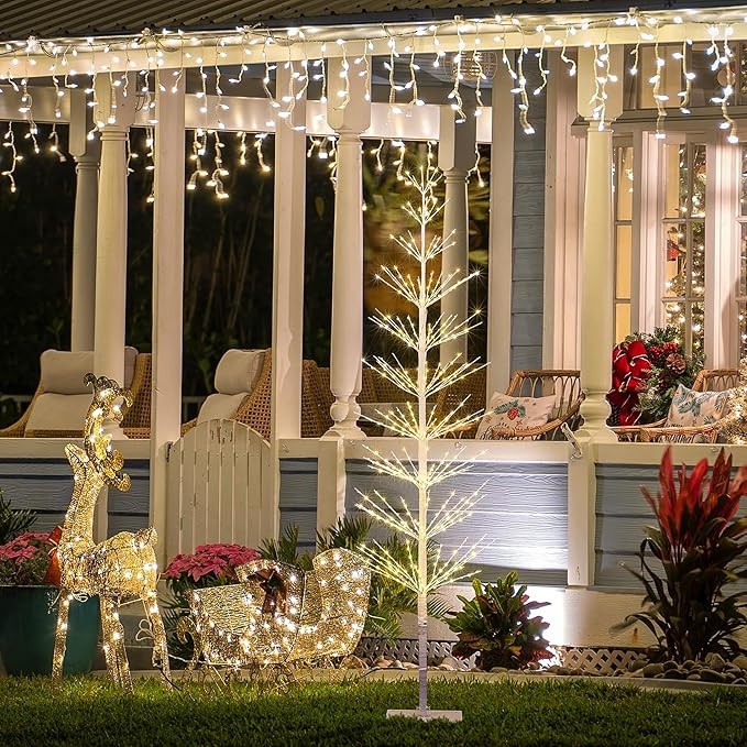 6FT 325L Lighted Starlit Tree, Warm White, for Home, Festival, Party, and Christmas Decoration, I... | E Home International Inc