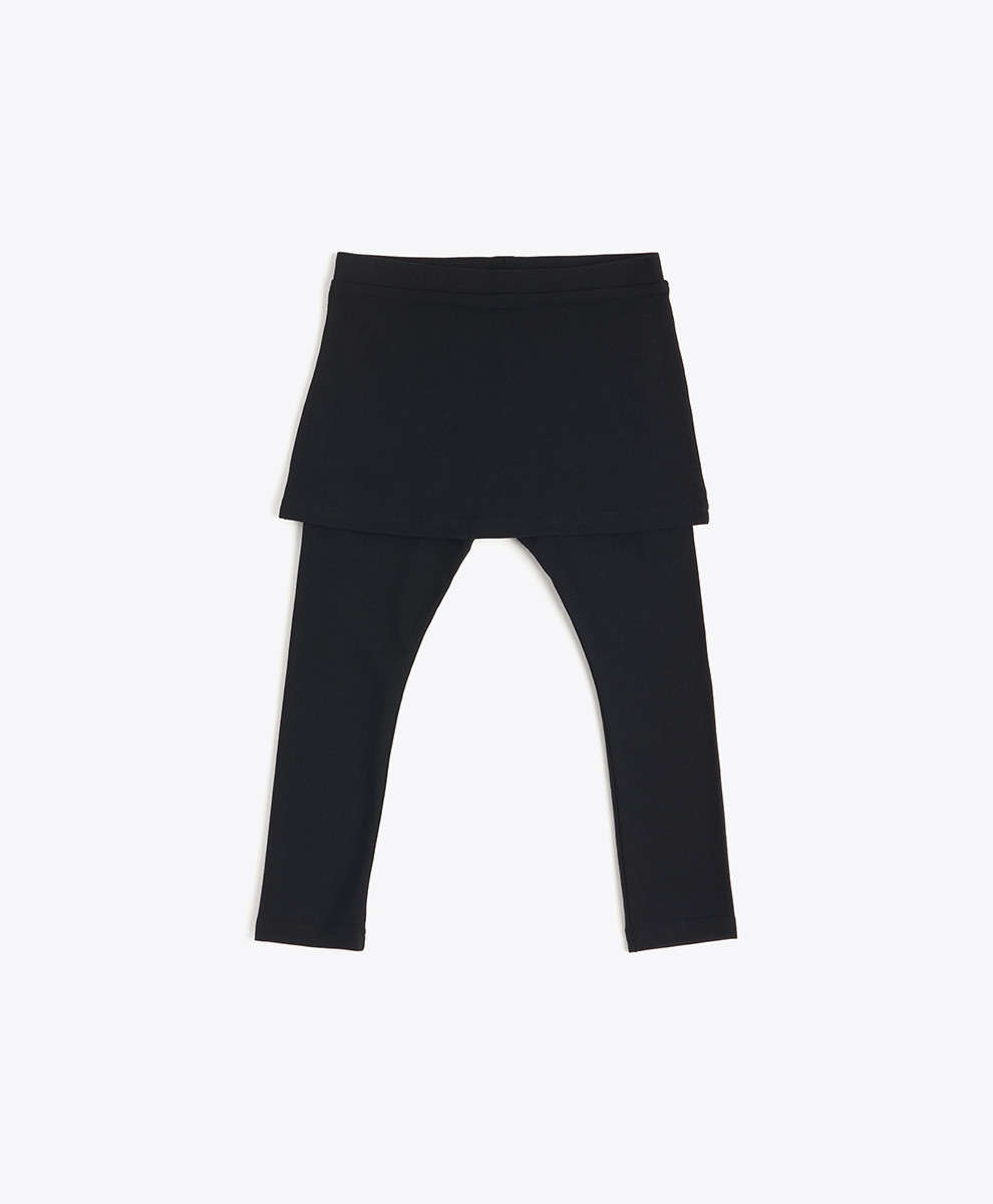 Kid's Black Skirted Legging 1T | Pact Apparel