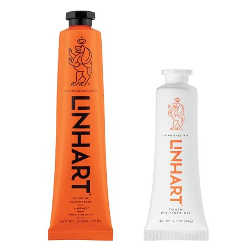 LINHART Linamel Mint Toothpaste and Whitener Gel Bundle, 3.4 oz Tube of Whitening Toothpaste with 1.7 oz Tube of Whitener Gel | Amazon (US)