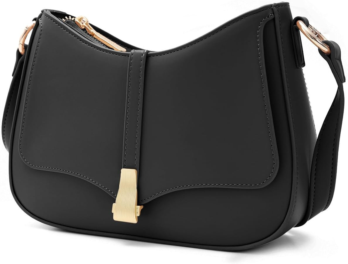 Prettyzys Crescent Shoulder Bag for Women, Vintage Retro Vegan Leather Clutch Tote Handbags Cross... | Amazon (US)