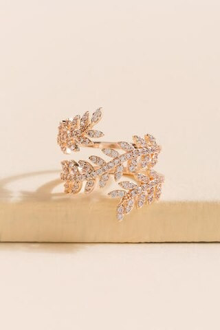 Serena Crystal Leaf Wrap Ring - francesca's | Francesca's