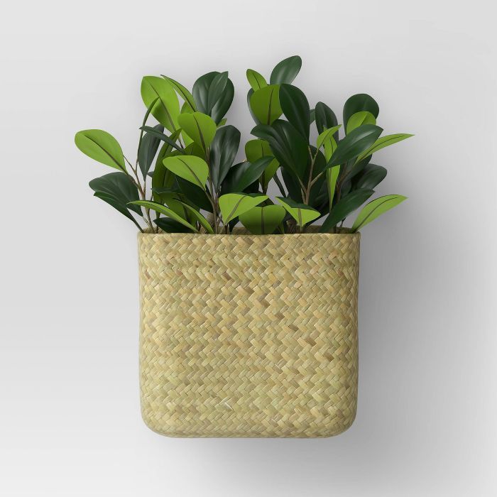 Willow Woven Base Wall Mount Planter Dark Green - Threshold™ | Target