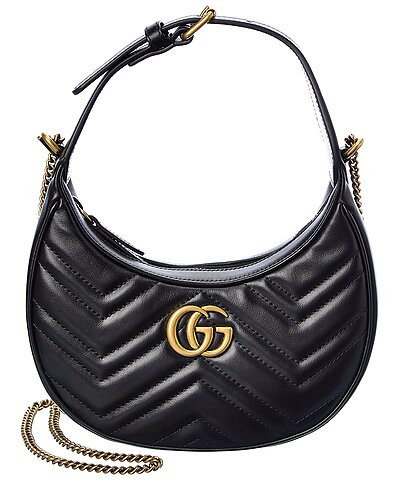 GG Marmont Half Moon Shaped Mini Leather Crossbody | Rue La La