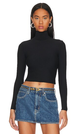 Butter Long Sleeve Turtleneck Top in Black | Revolve Clothing (Global)