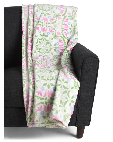 Tulip Medallion Bunnies Throw | TJ Maxx