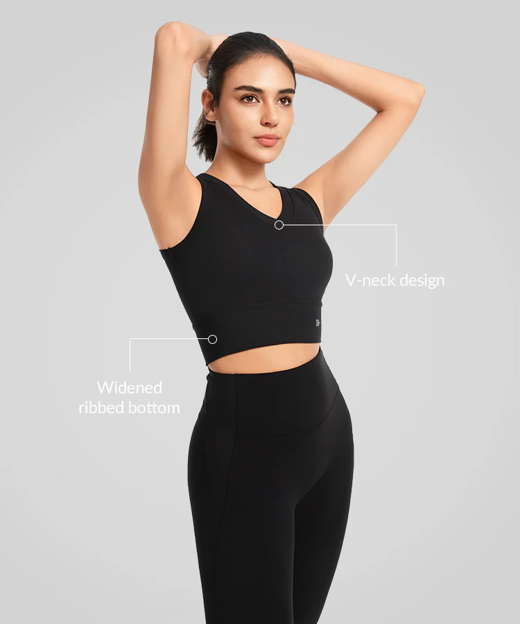 Anywhere V-neck Soft Fitted Yoga Tank | Women's Sports Tank | Yvette Sports Development