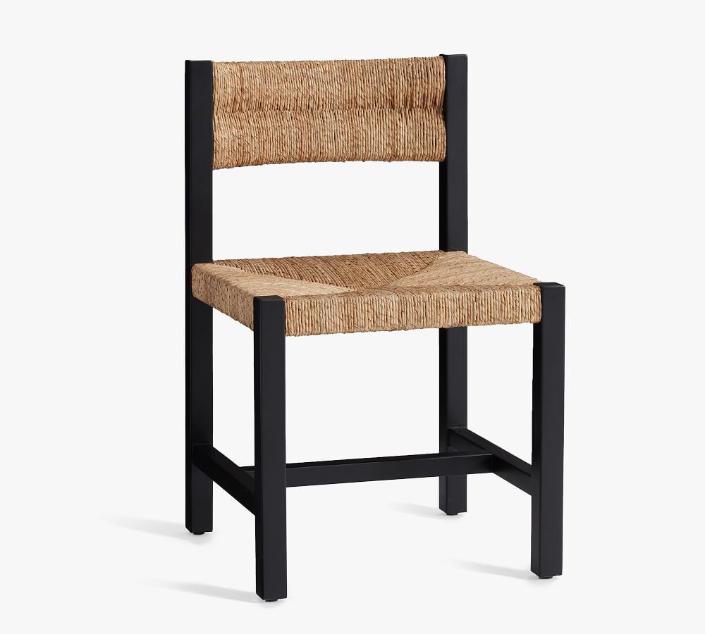 Malibu Woven Dining Chair, Warm Black | Pottery Barn (US)