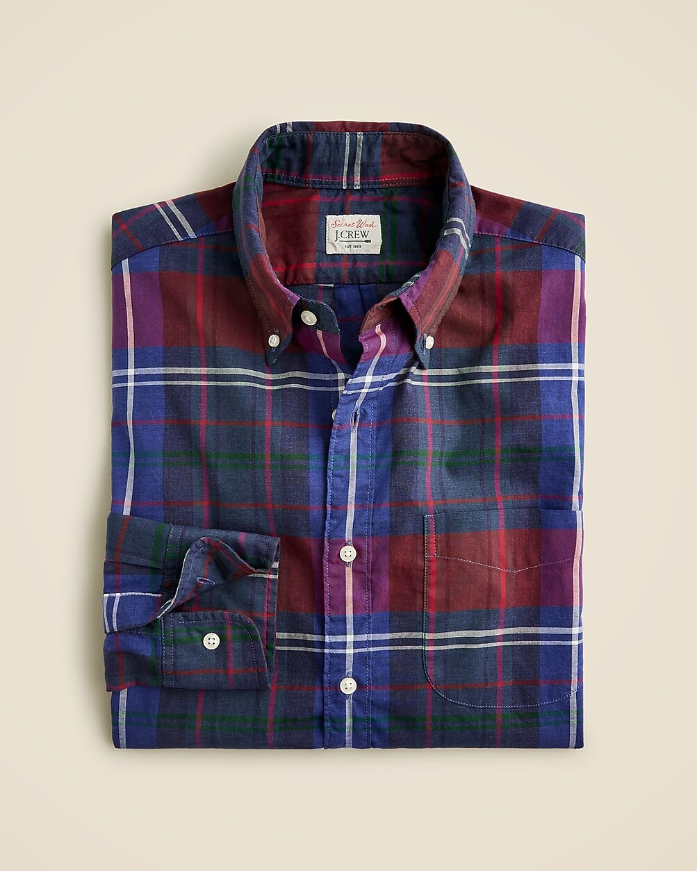Secret Wash cotton poplin shirt | J. Crew US