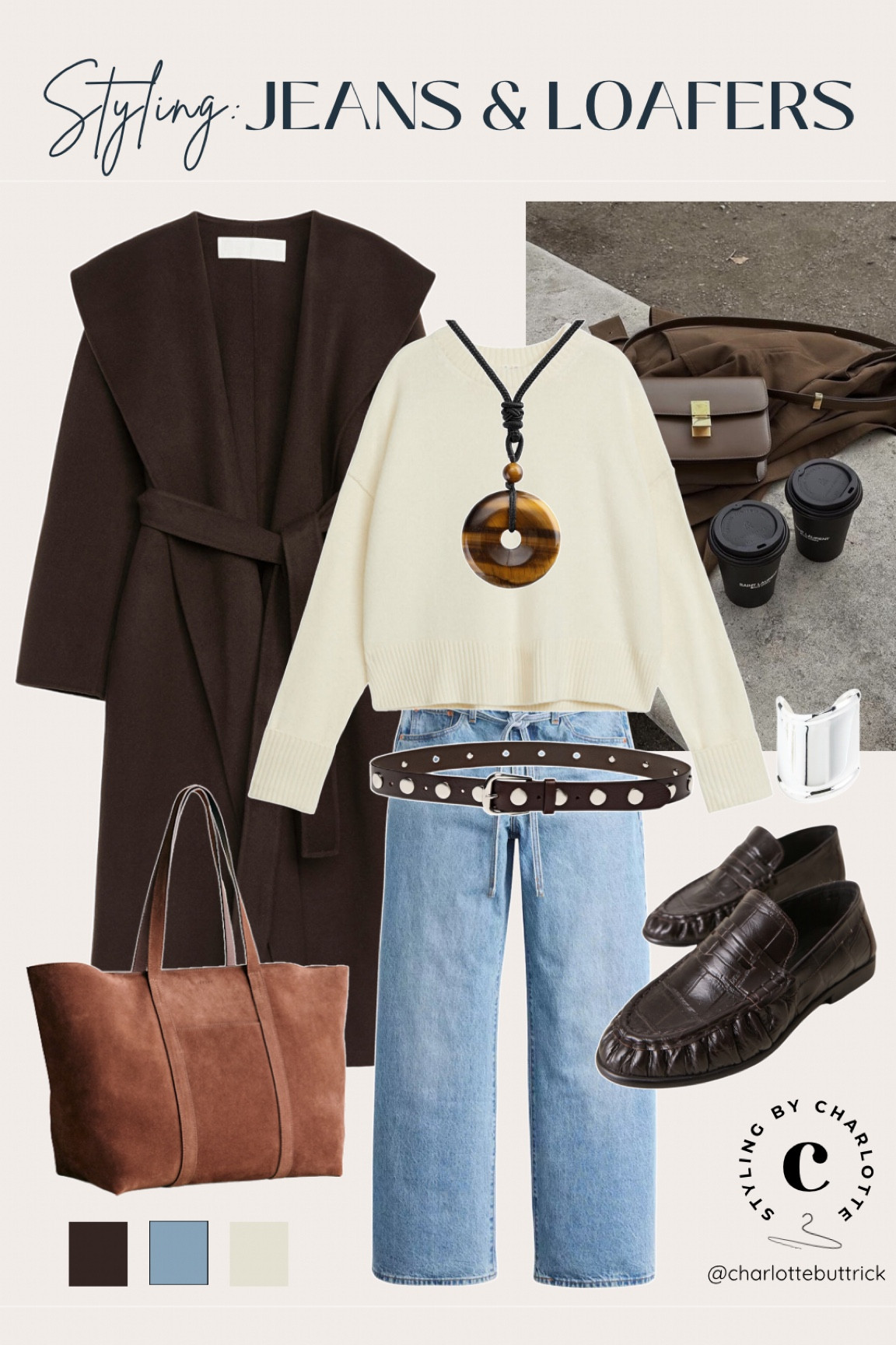 20% off my Arket coat - ARKET20 - code valid until 17th November - Straight leg jeans and loafers outfit - knitwear - cosy - blue denim - basics - suede bag - Sezane - Arket 

#LTKuk #LTKeurope #LTKautumn