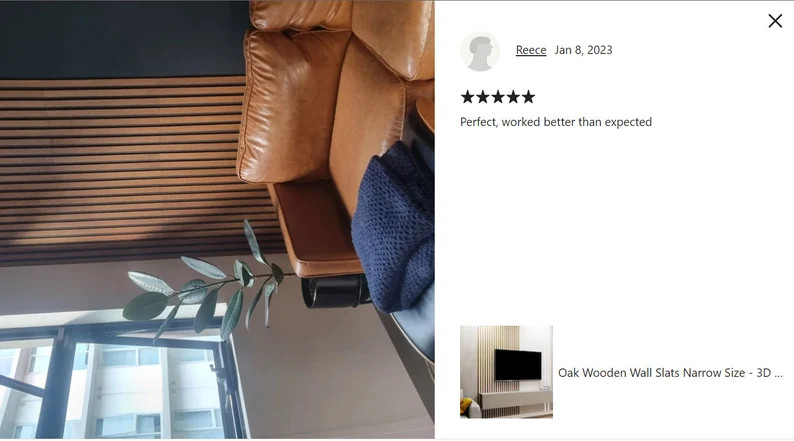 Wood Slat Wall Panel Apartment Decor Nerrow Size 30 Mm - Etsy | Etsy (US)