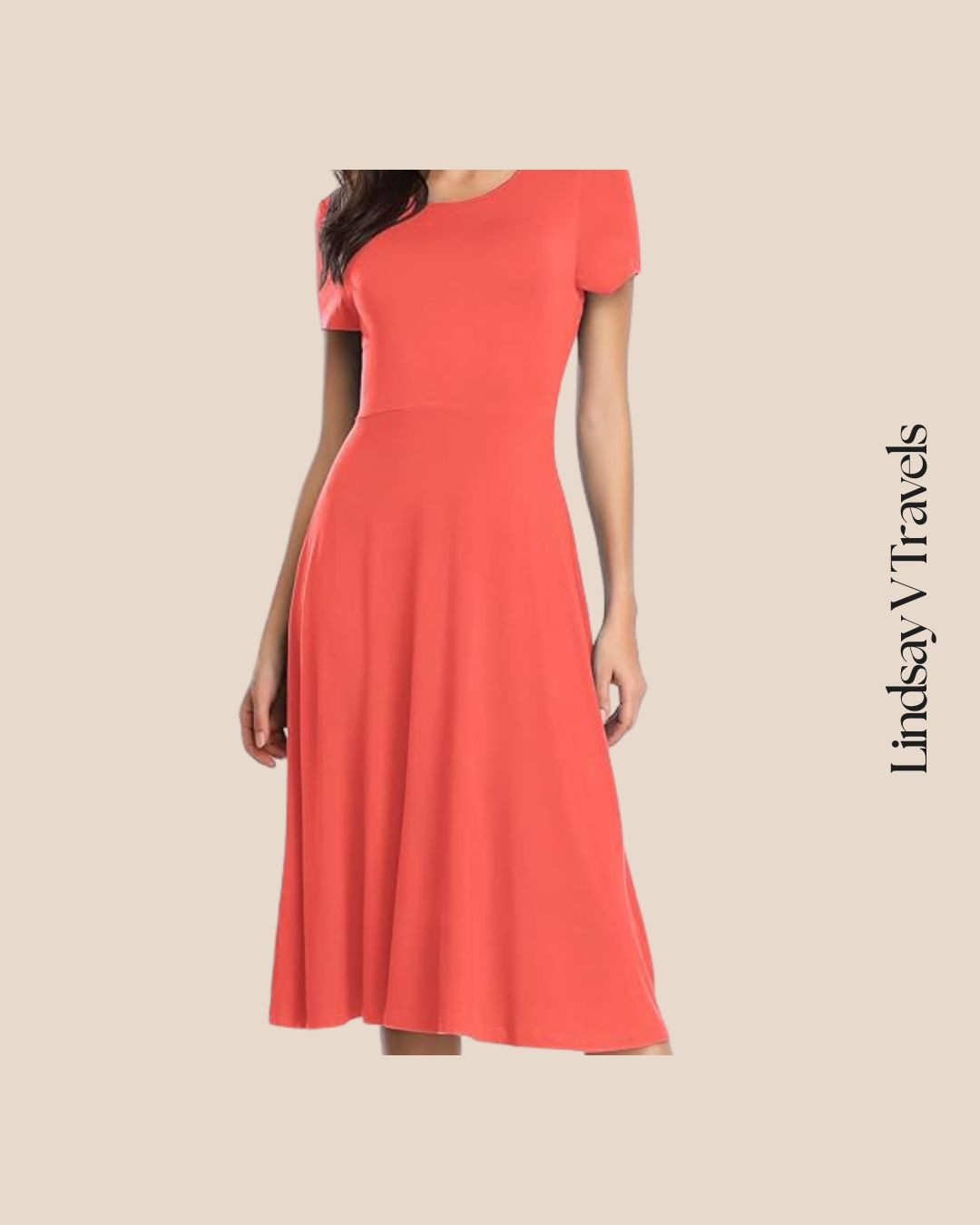 Vintage vibes in coral! 🌸 This flared midi dress is giving me all the retro feels. 

 #LTKSeasonal #LTKFindsUnder100 #LTKStyleTip