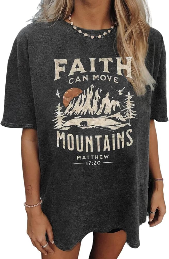 Womens Oversized Tshirt Flower Graphic Tees Nashville Music Short Sleeve Shirts Summer Casual Loo... | Amazon (US)