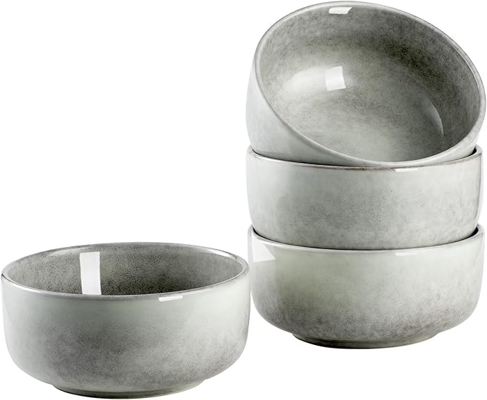 Henten Home Ceramic Otmeal Bowl Set of 4, 26 OZ Porcelain Bowls for Cereal, Salad, Soup, Noodle, ... | Amazon (US)