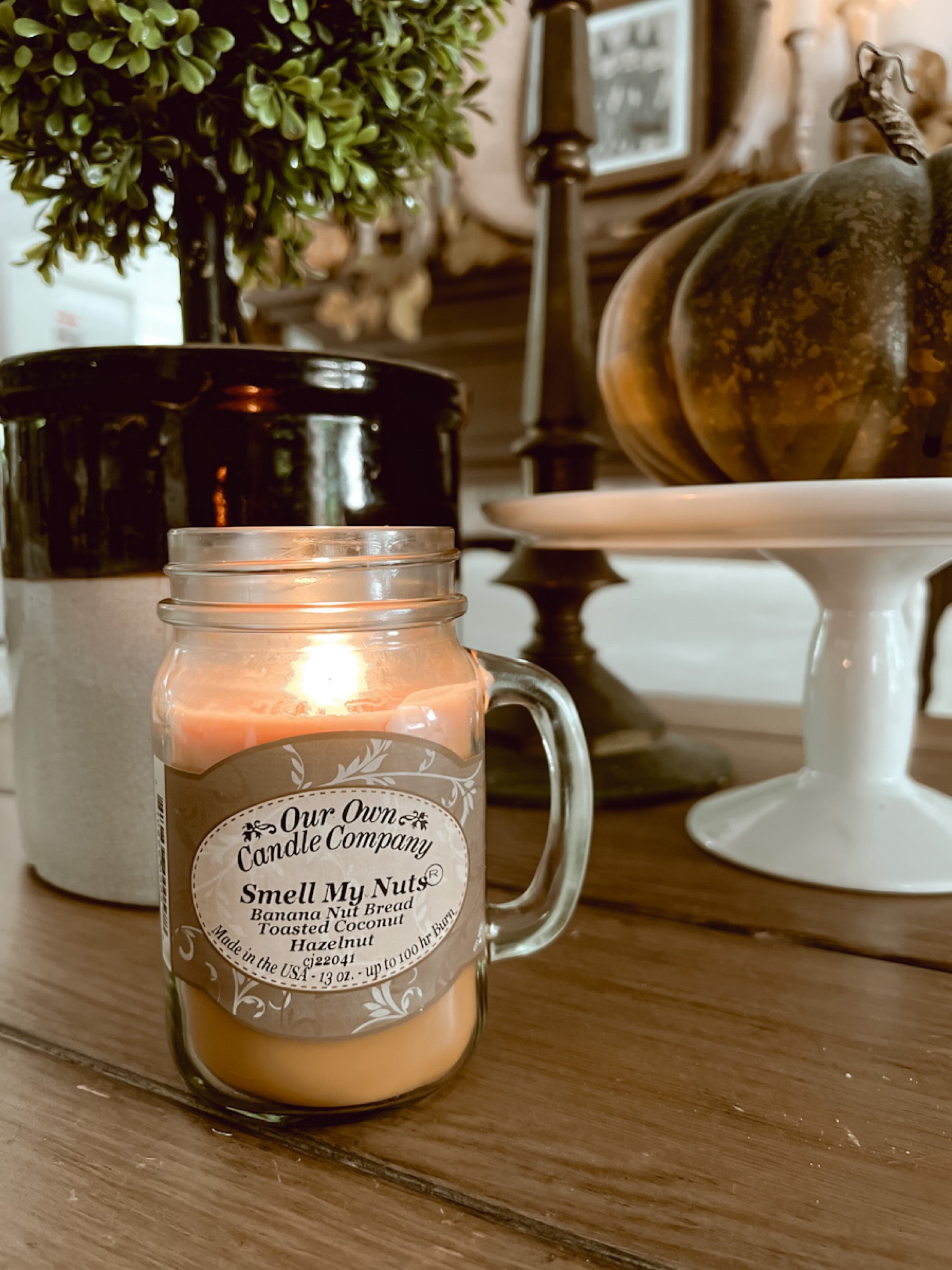 “Smell my nuts” candle. It has the funniest name but I swear this is one of my go to candles all fall. It is my FAV fall scent. So I was pumped when I saw amazon sold them! 😍🍂🎃

#LTKSeasonal #LTKhome #LTKFind