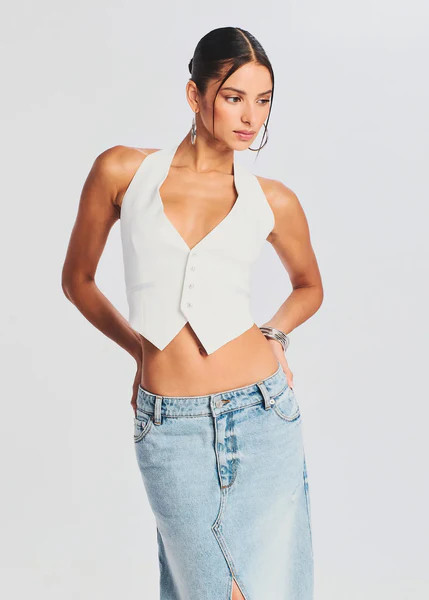 Retrofete - Florence Vest - White | Jessie Boutique