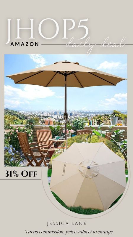 Amazon daily deal, save 31% on this outdoor patio umbrella. Patio umbrella, patio furniture, outdoor furniture, outdoor living, Amazon home, Amazon deal

#LTKSaleAlert #LTKHome #LTKSeasonal