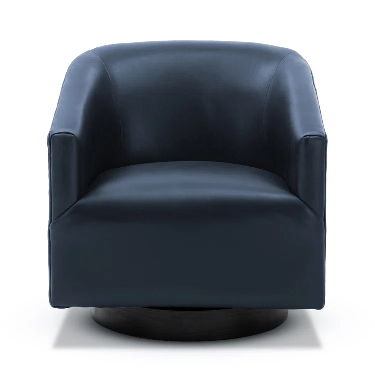Hall Vegan Leather Swivel Barrel Chair | Wayfair North America