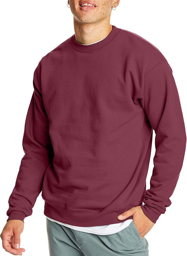 Hanes EcoSmart Fleece, Cotton-Blend Pullover, Crewneck Sweatshirt for Men (1 Or 2 Pack) | Amazon (US)