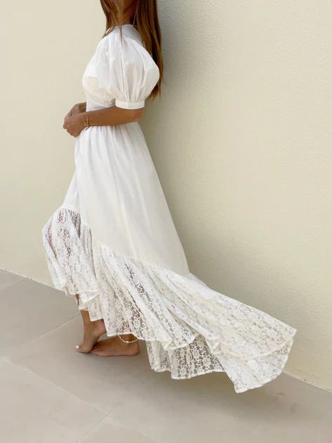 Edie Elegance Day Dress | White | Vita Grace