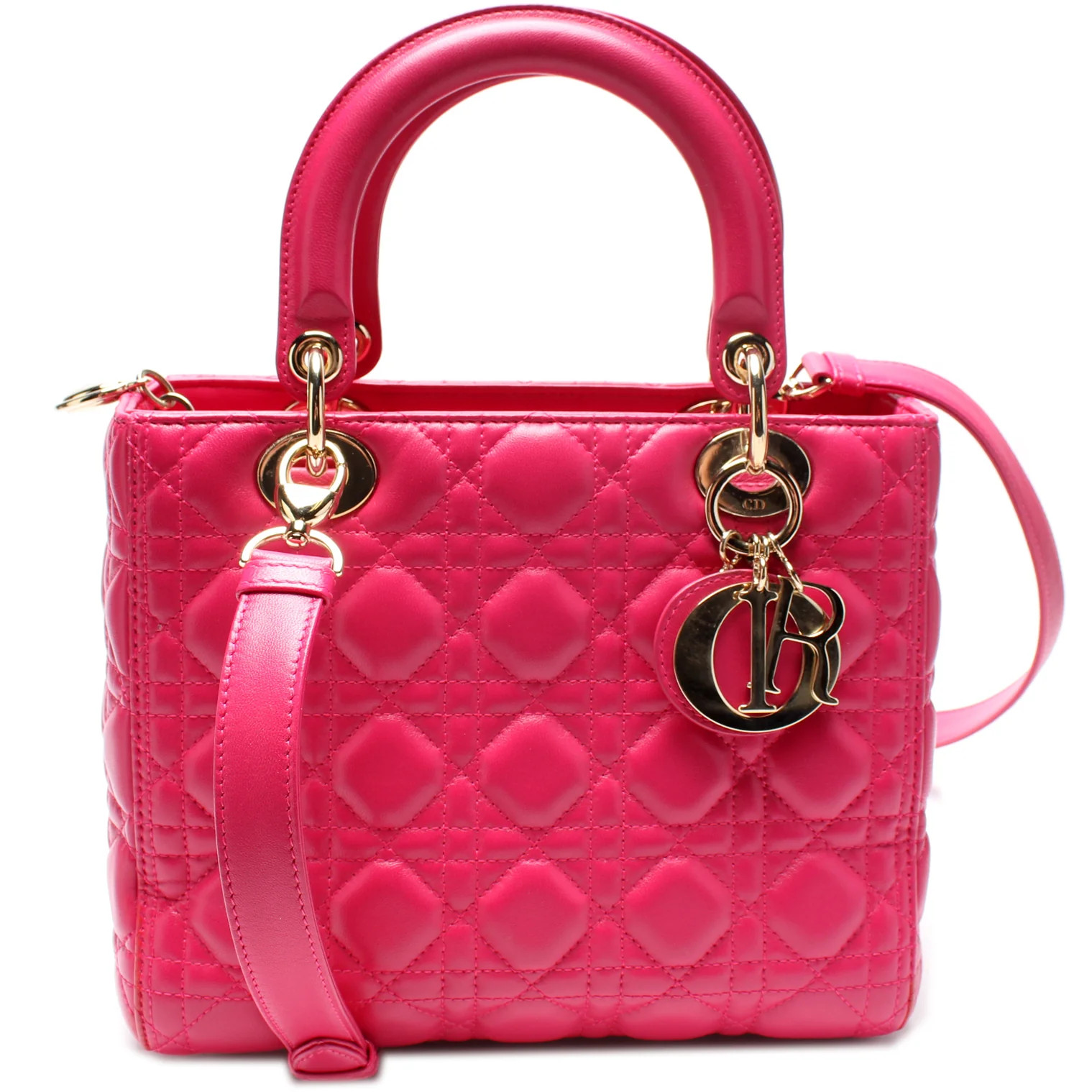 Lady Dior Medium Lambskin Cannage | Keeks Designer Handbags