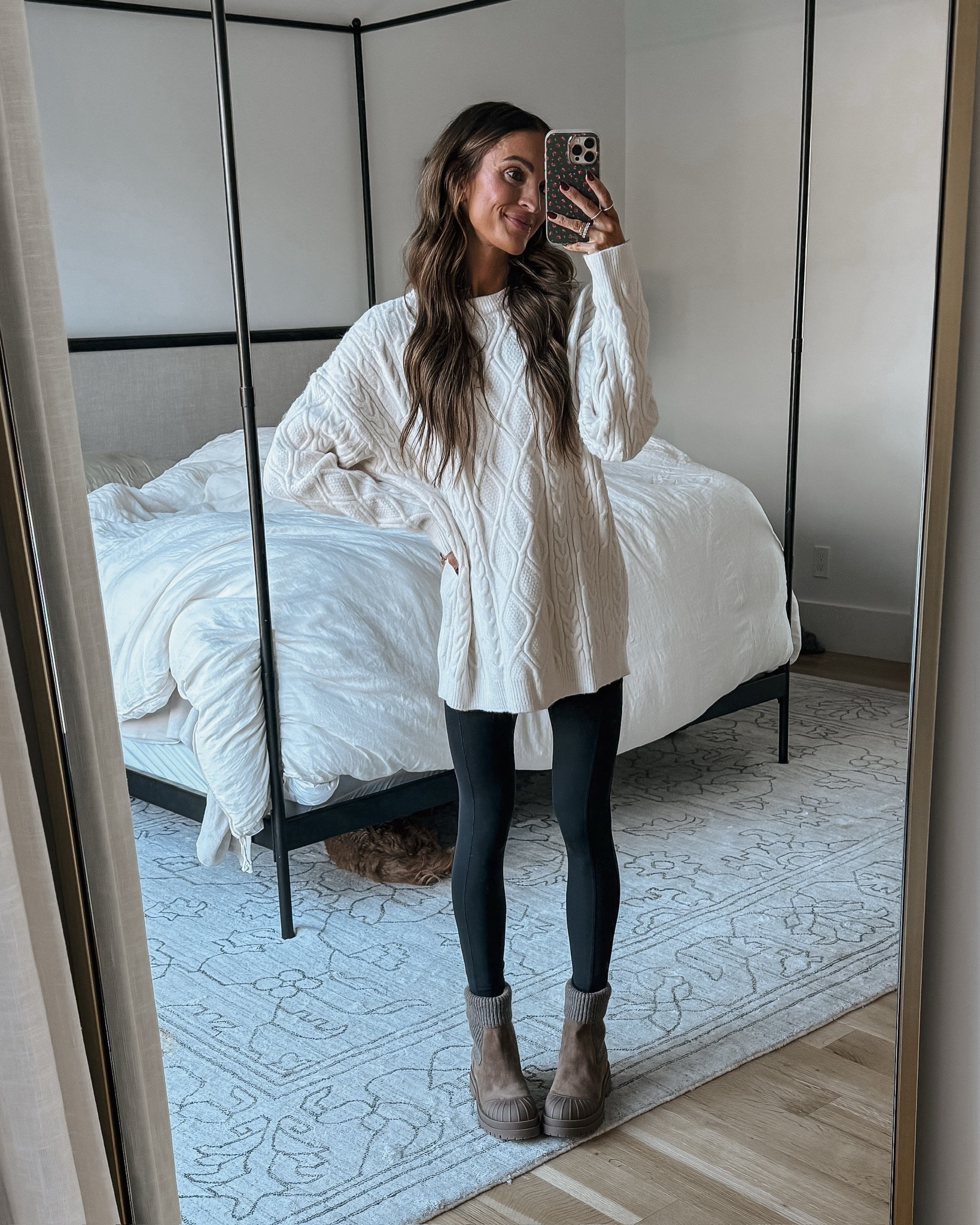 cable knit sweater + boots both on sale this week! 🤍

#LTKCyberWeek