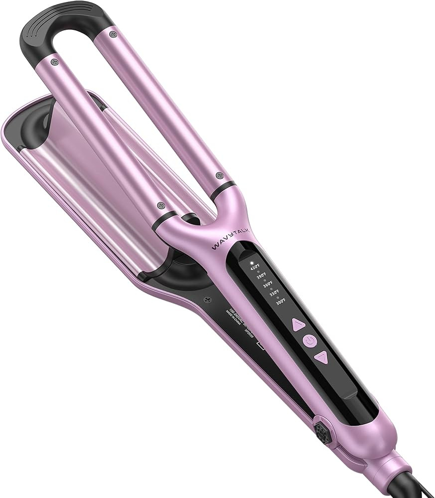 Wavytalk Curling Iron Beach Waves, Hair Crimpers with 3 Barrel, Ceramic Curling Wand Adjustable T... | Amazon (US)
