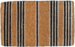 Imports Decor Printed Coir Doormat, Black Stripes, 18-Inch by 30-Inch | Amazon (US)
