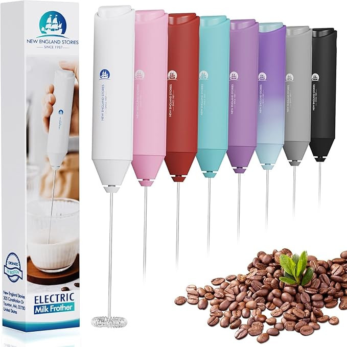 Amazon.com: Powerful Milk Frother Handheld Foam Maker, Mini Whisk Drink Mixer for Coffee, Cappucc... | Amazon (US)