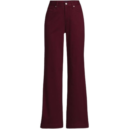 Women's High Rise 5 Pocket Wide Leg Chino Pants | Lands' End (US)