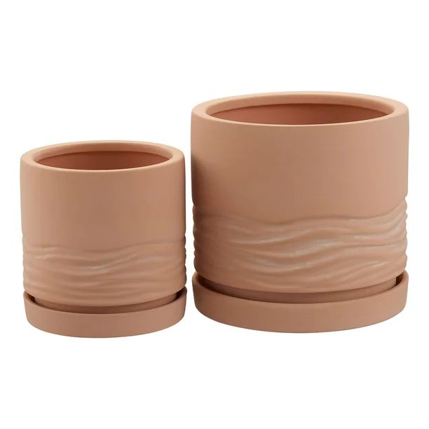 Better Homes & Gardens Terry 6/8inch Nested Terracotta Planters, Red, 2-Pack | Walmart (US)