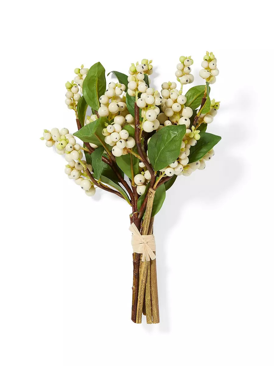 Faux White Snowberry Bouquet | Serena and Lily