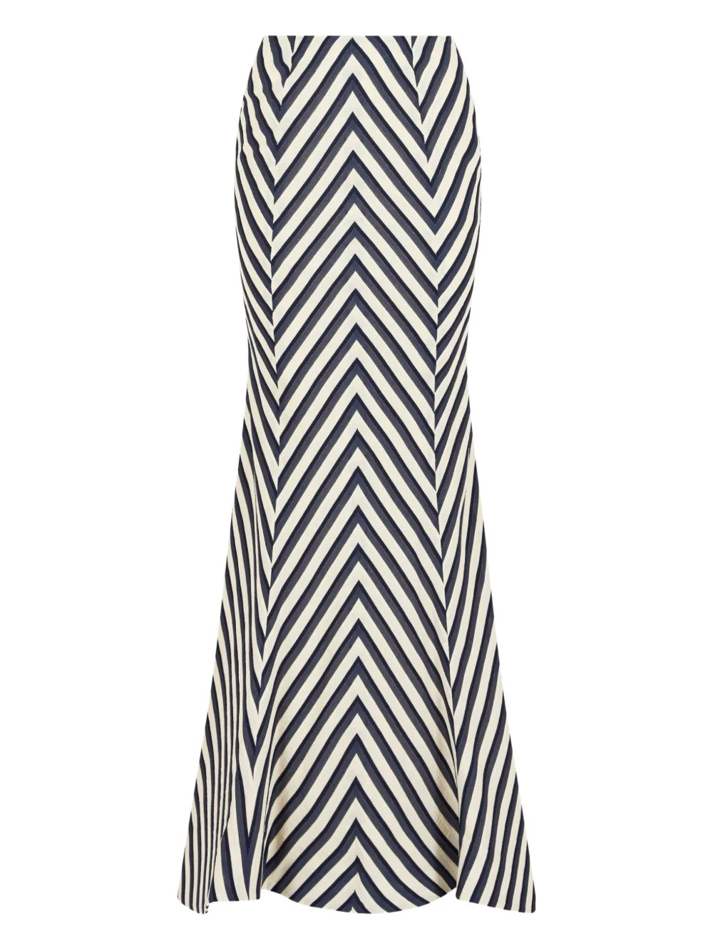 herringbone-patterned fishtail skirt | Farfetch Global
