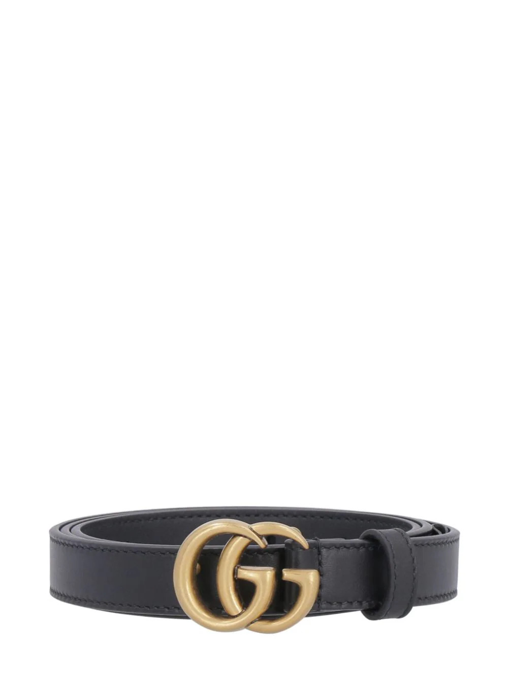 Gucci Double G-buckle leather belt - Black | Farfetch Global
